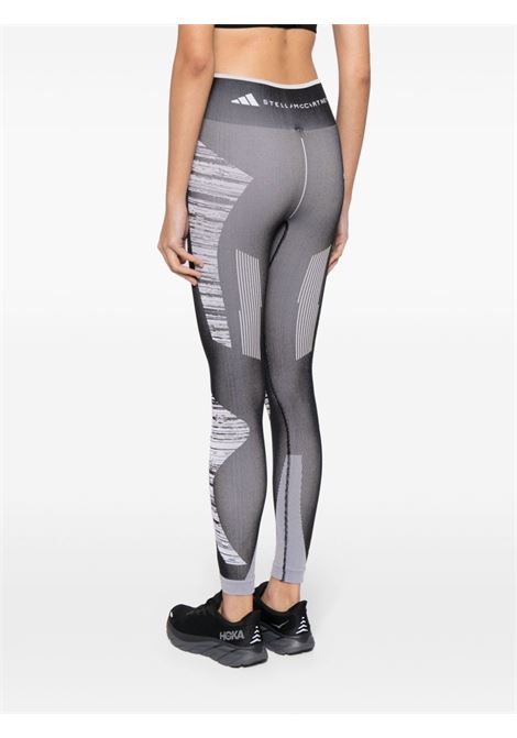 Leggings con stampa in nero donna ADIDAS BY STELLA MC CARTNEY divincenzoboutique